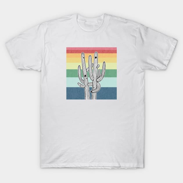 Rainbow Saguaro T-Shirt by DreamBox